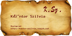 Kántor Szilvia névjegykártya